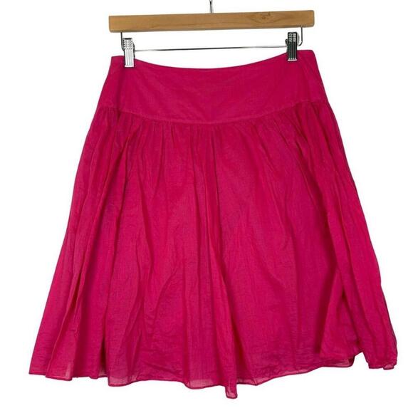 International Concepts Bright Pink Pleated 100% Cotton Skirt Size: 4 - Picture 1 of 5